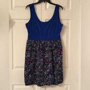 torrid Blue Scoop Neck Floral Dress